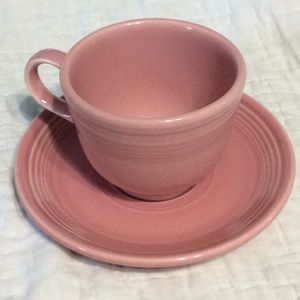 Vintage Fiesta pink 6 oz. cup and 6” saucer.  H222